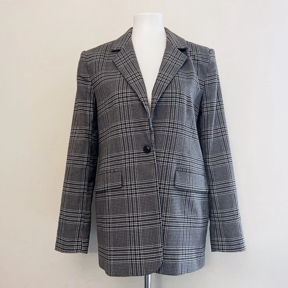 Revolve oversized Something Navy 1 button blazer preppy classic office